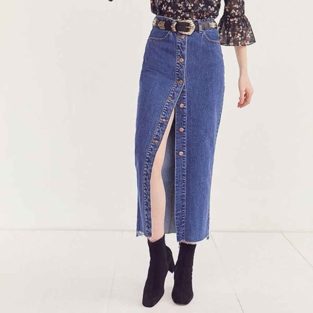 Dr. Denim Venla Button-Front Maxi Skirt - XS